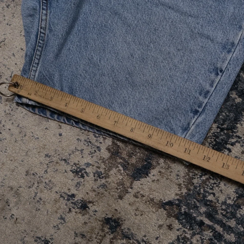 Vintage Levi's 550 Denim Shorts Mens 36 Light Wash Orange Tab Relaxed Fit Baggy